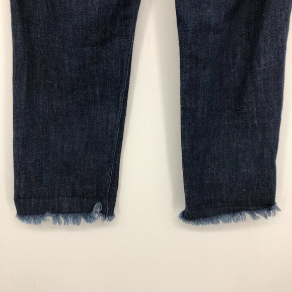 Marques Almeida Dark Wash loose leg raw hem 5 pocket jeans size 8 - Picture 11 of 13